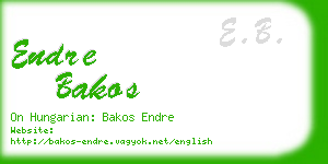 endre bakos business card